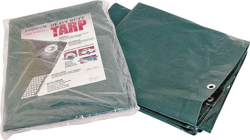 10x20 H.duty Green-silver Tarp