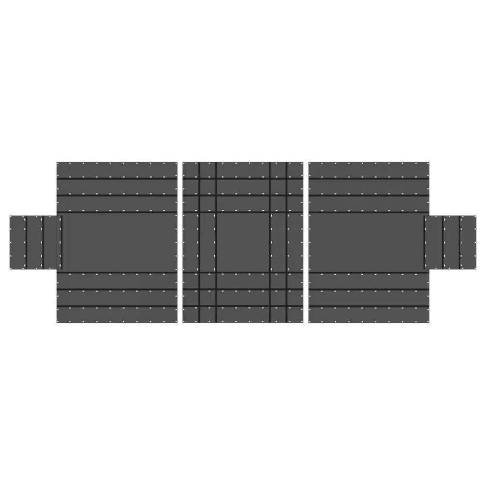 18 oz. 3 Piece Lumber Tarp - 24' x 18' (8' Drop) for all 3 pieces - Black