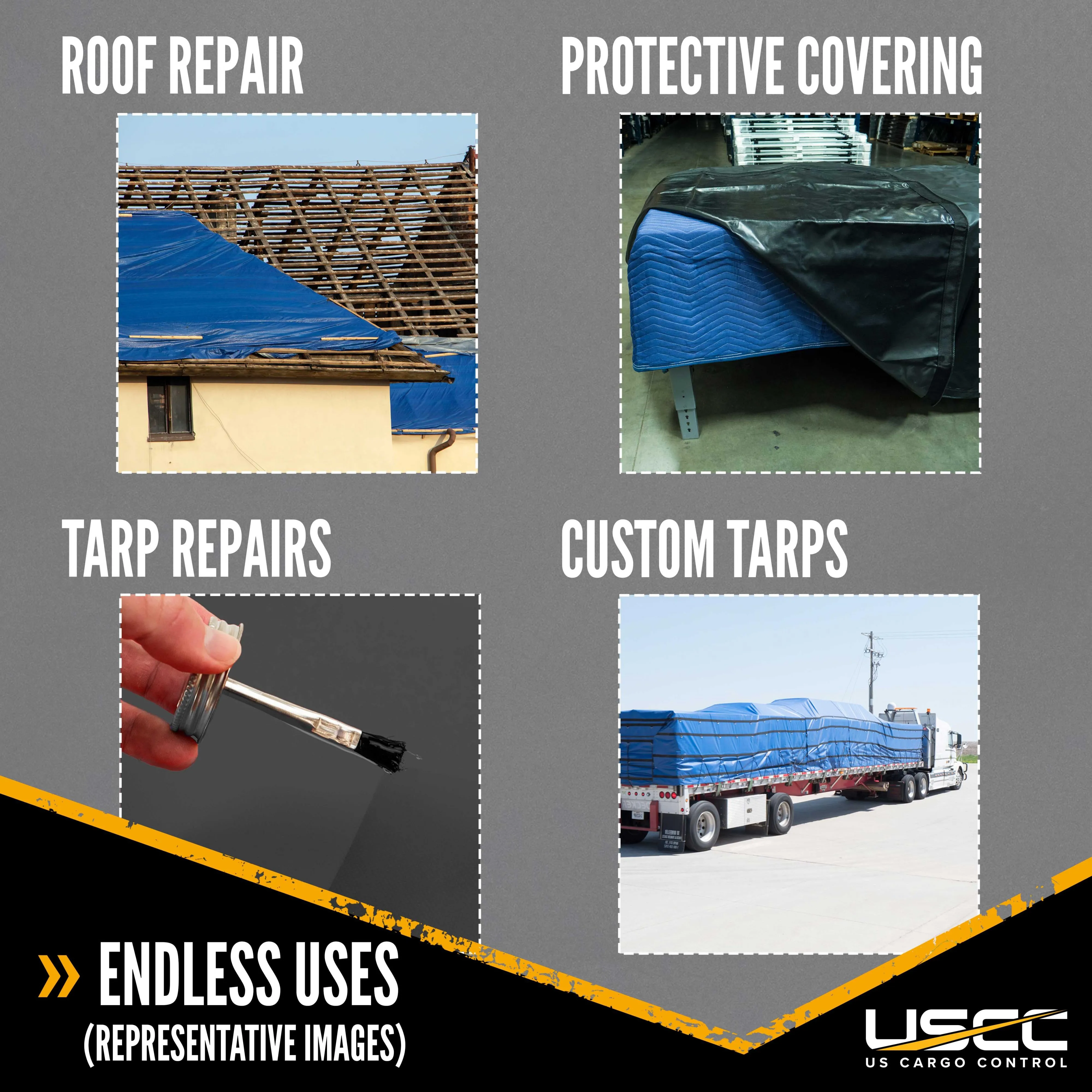 18 oz PVC Coated Polyester Tarp Roll - Blue