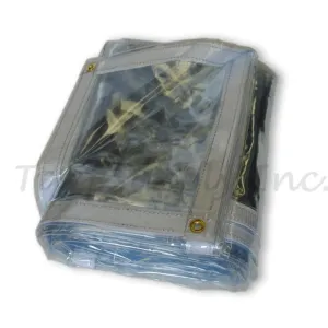 20'x20' Heavy Duty 20 Mil Flame Retardant Clear PVC Vinyl Tarp