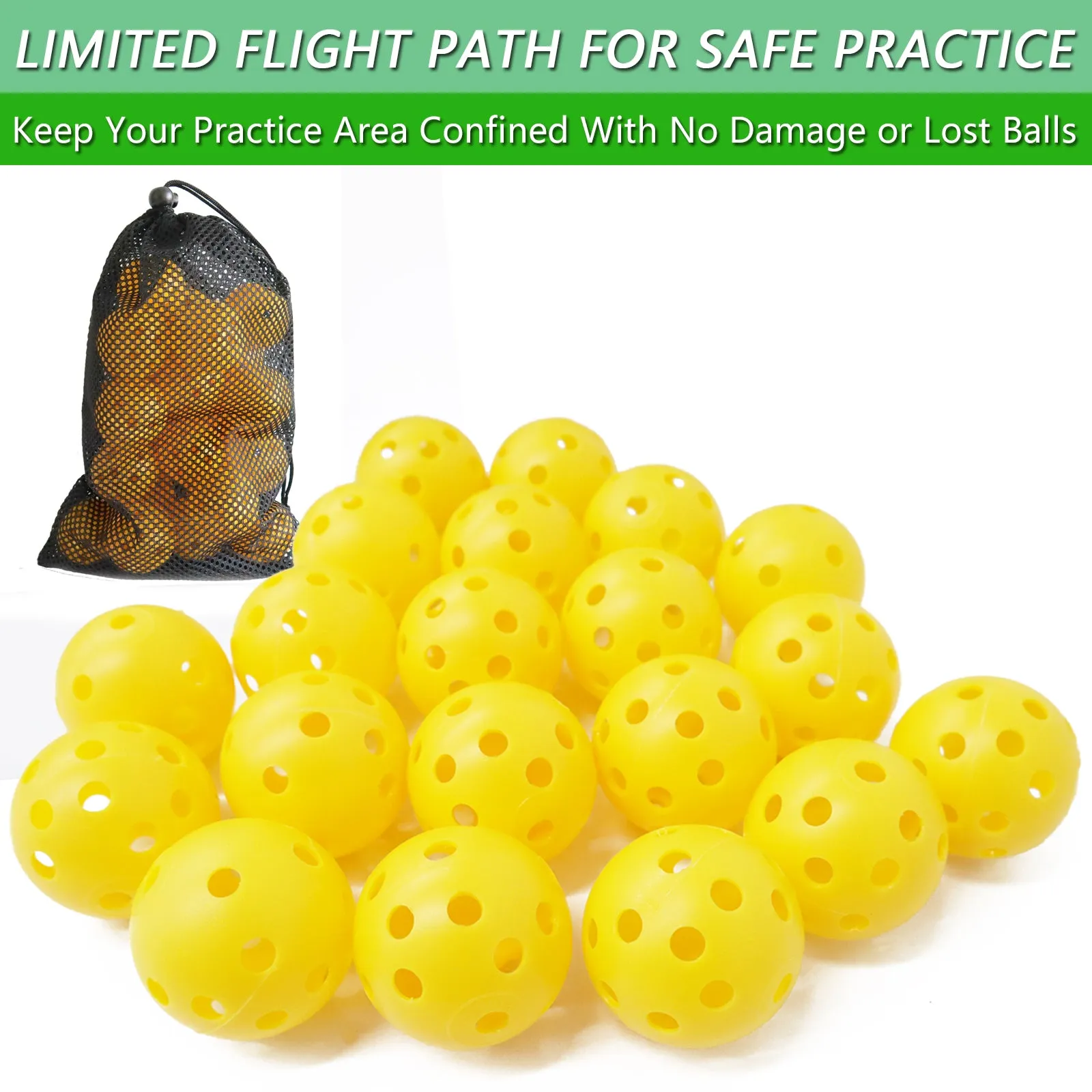 36 Pack Golf Practice Balls Plastic Colored