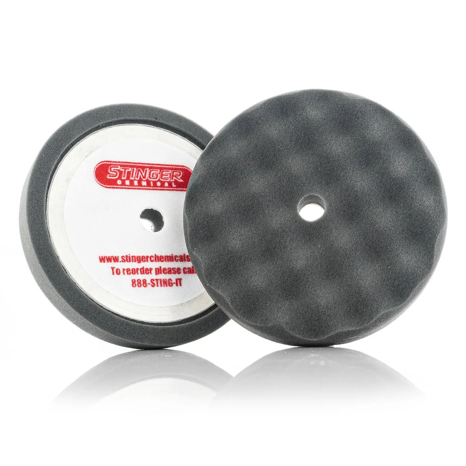 8" Rotary Black Waffle Foam Polishing Pad