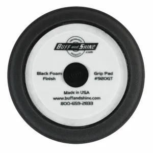 9" US Black Finishing Foam Grip Pad™ with Center Tee, Contour Edge
