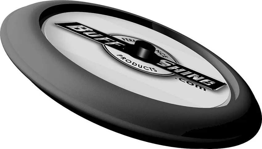 9" US Black Finishing Foam Grip Pad™ with Center Tee, Contour Edge
