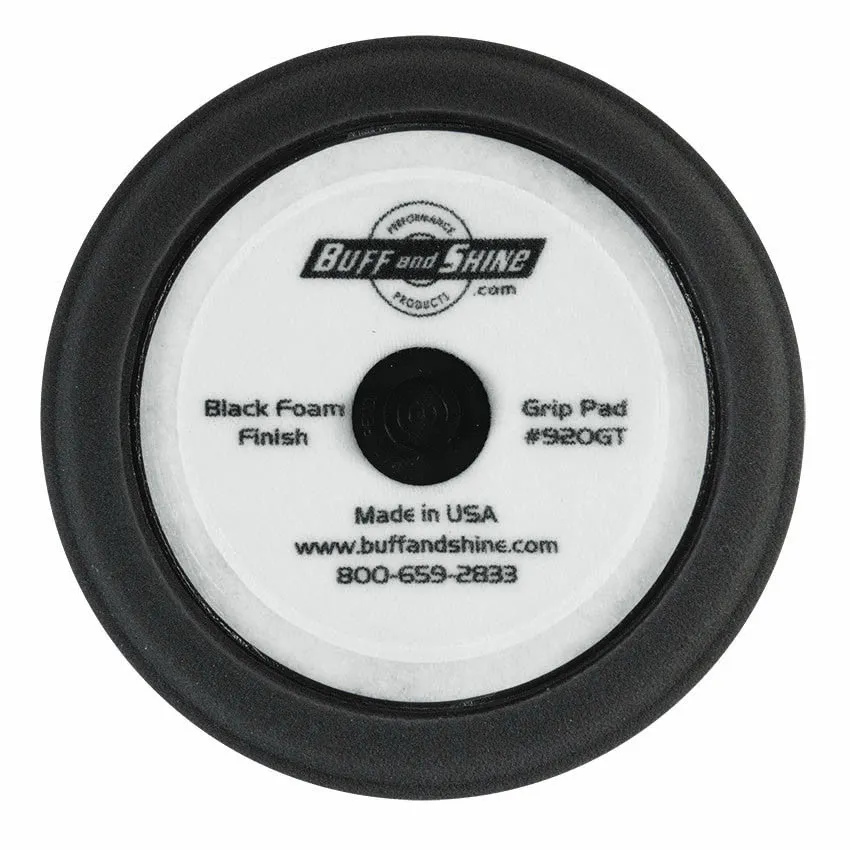 9" US Black Finishing Foam Grip Pad™ with Center Tee, Contour Edge