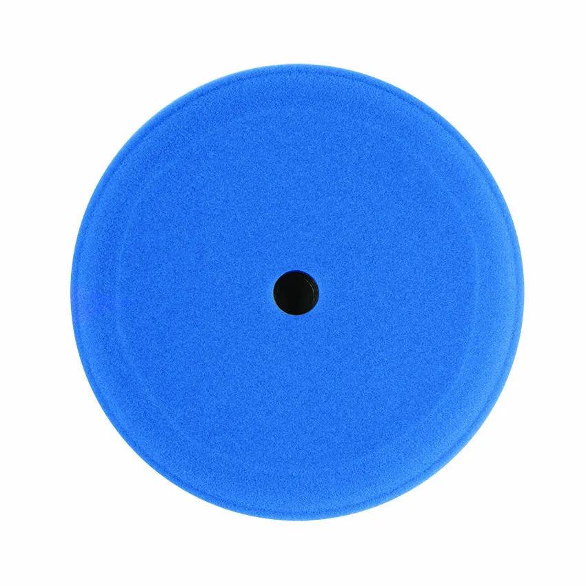 9" US Blue Soft Polishing Foam Grip Pad™ with Center Tee, Contour Edge