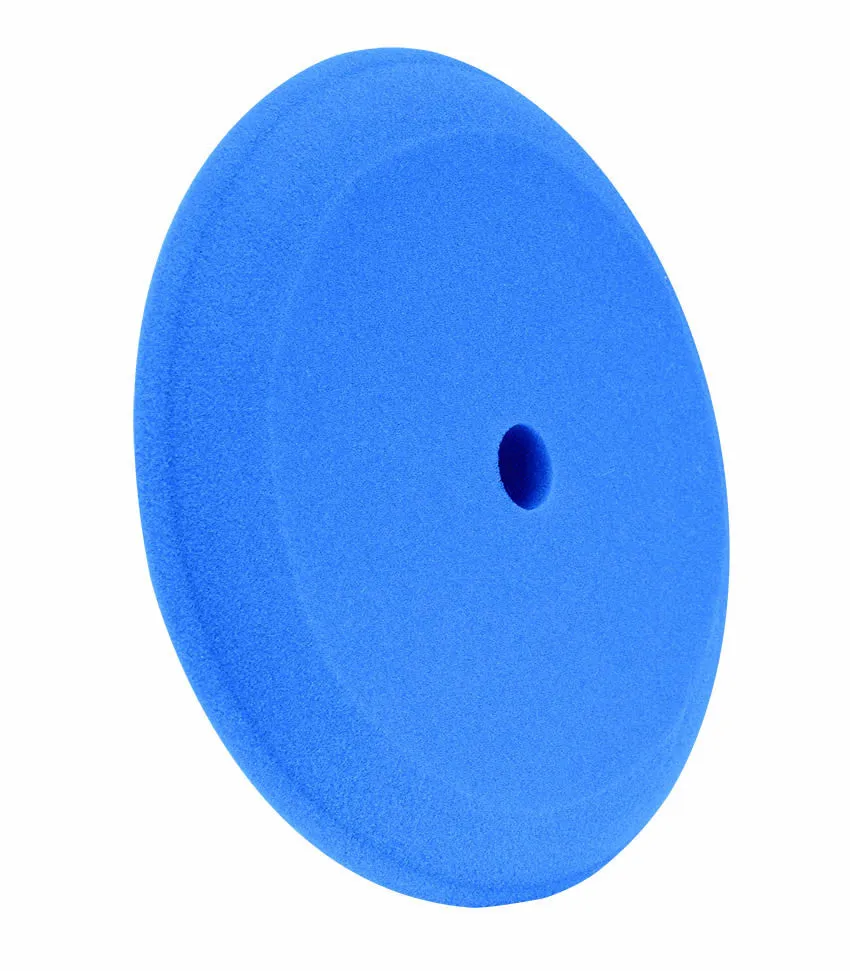 9" US Blue Soft Polishing Foam Grip Pad™ with Center Tee, Contour Edge