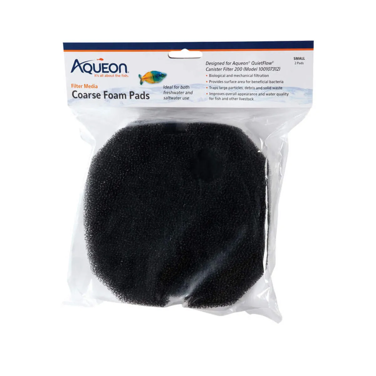 Aqueon QuietFlow Coarse Foam Pads Small 2 pack