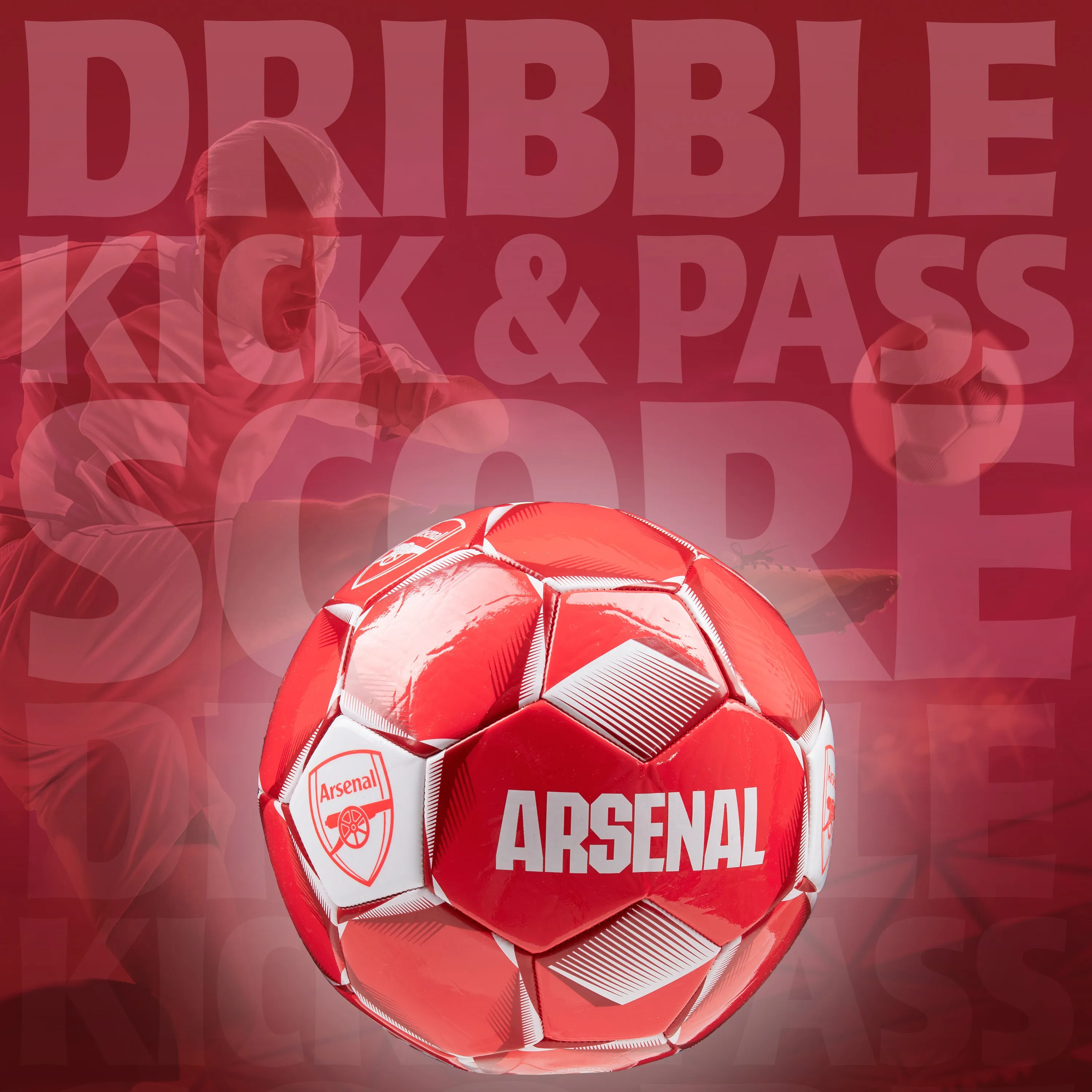 Arsenal F.C. Football Soccer Ball for Adults & Teenagers - Size 4