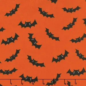Cats, Bats and Jacks - Bats Orange Glow In The Dark Yardage