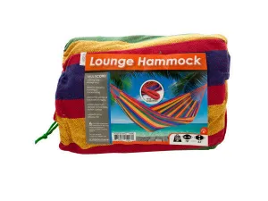 Cotton Canvas Multi-Colored Lounge Hammock: Case of 1