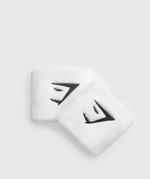 Gymshark Sharkhead Sweat Bands - White