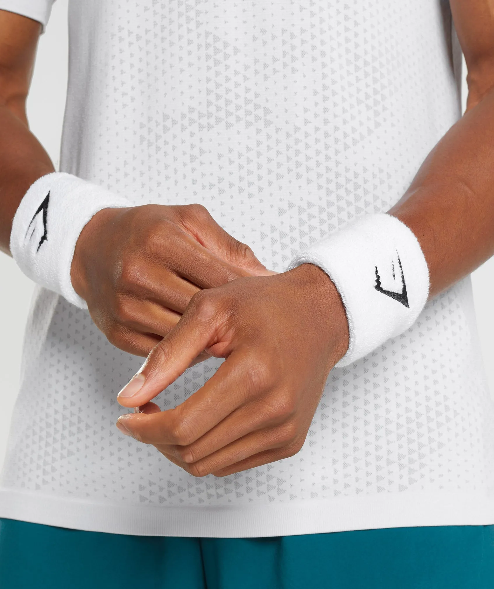 Gymshark Sharkhead Sweat Bands - White