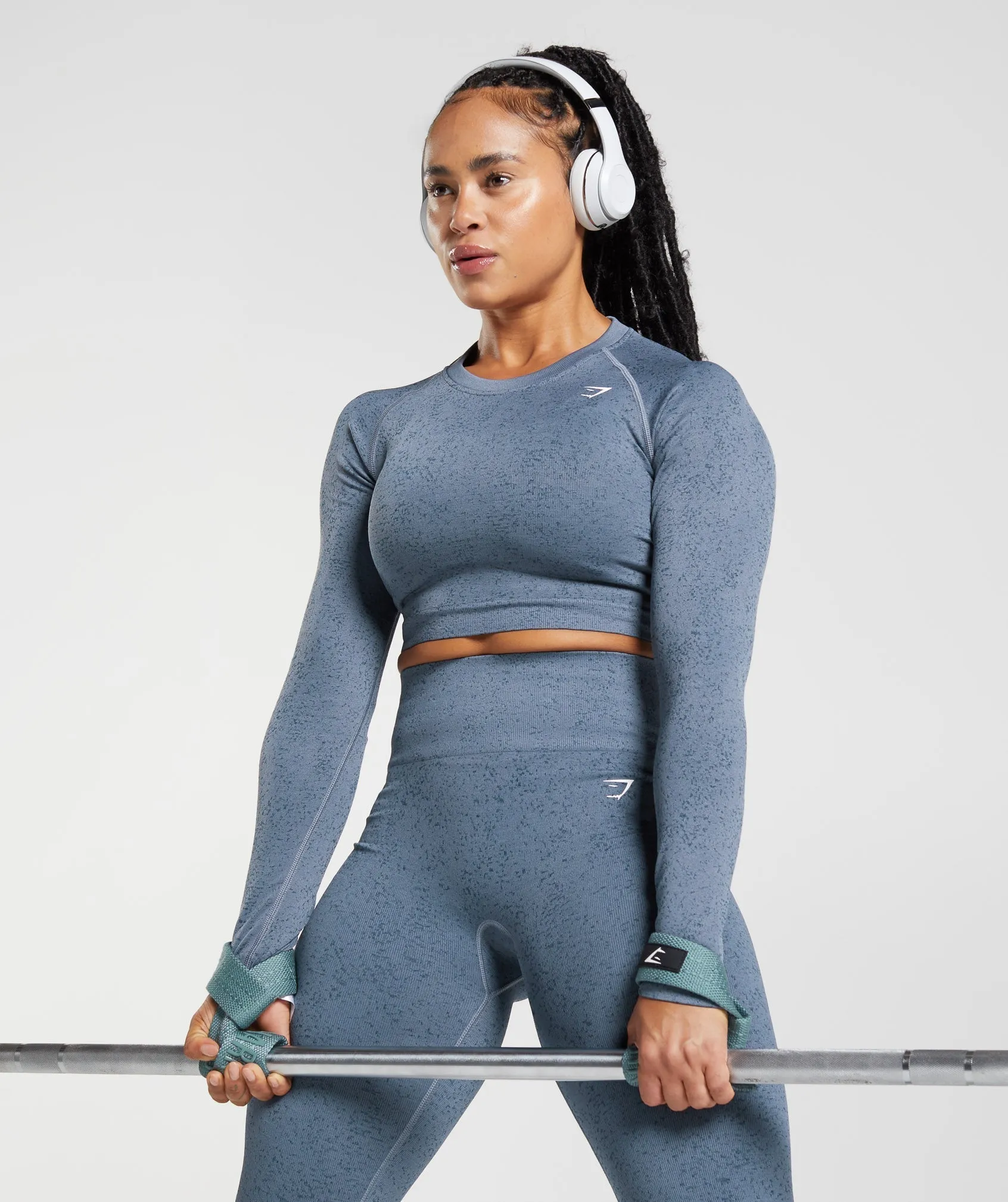 Gymshark Silicone Lifting Straps - Thunder Blue