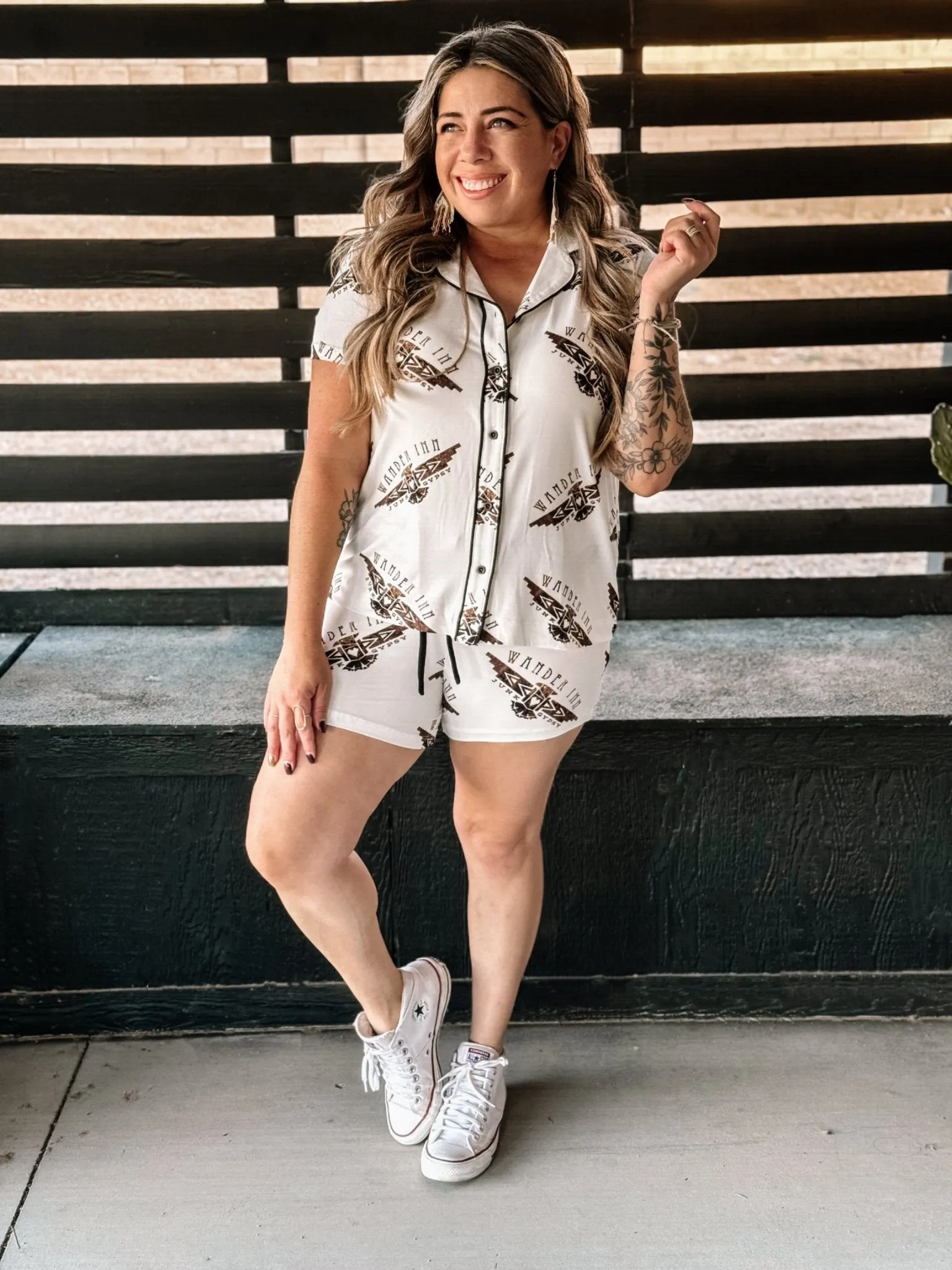 Junk Gypsy Wander Inn Pajama Loungewear Shorts