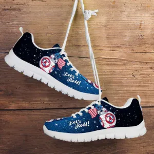Lets Roll! Streaming American Flag - Patriotic Droids BB-8 Roll Running Shoes