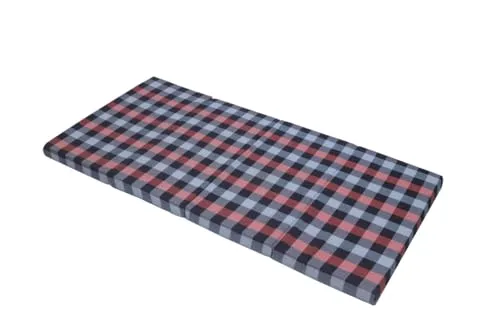 Multicolor Portable Medium Soft White Epe Foam 3Fold Mattress Ideal for Guest Room,Travel,Picnic,Hostel,Hotel,Yoga (6x3)