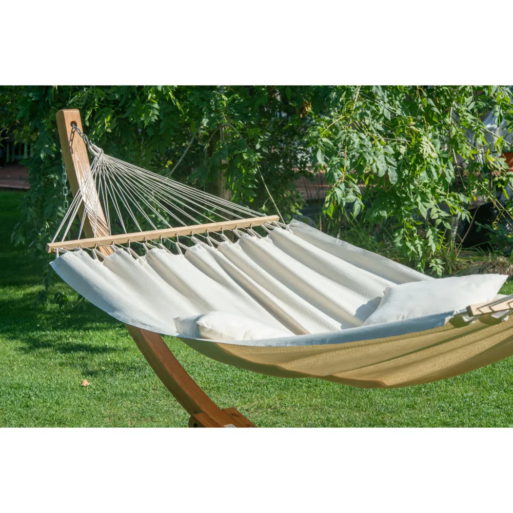 Organic Cotton Spreader Bar Hammock - Double Size - Latte