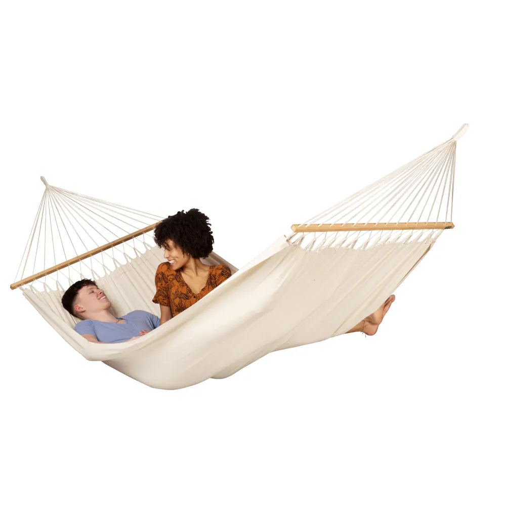 Organic Cotton Spreader Bar Hammock - Double Size - Latte