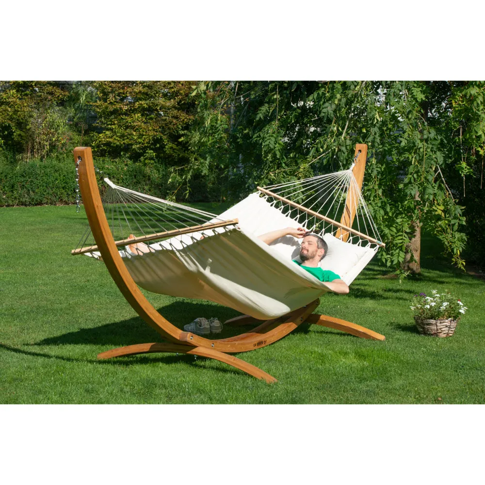 Organic Cotton Spreader Bar Hammock - Double Size - Latte