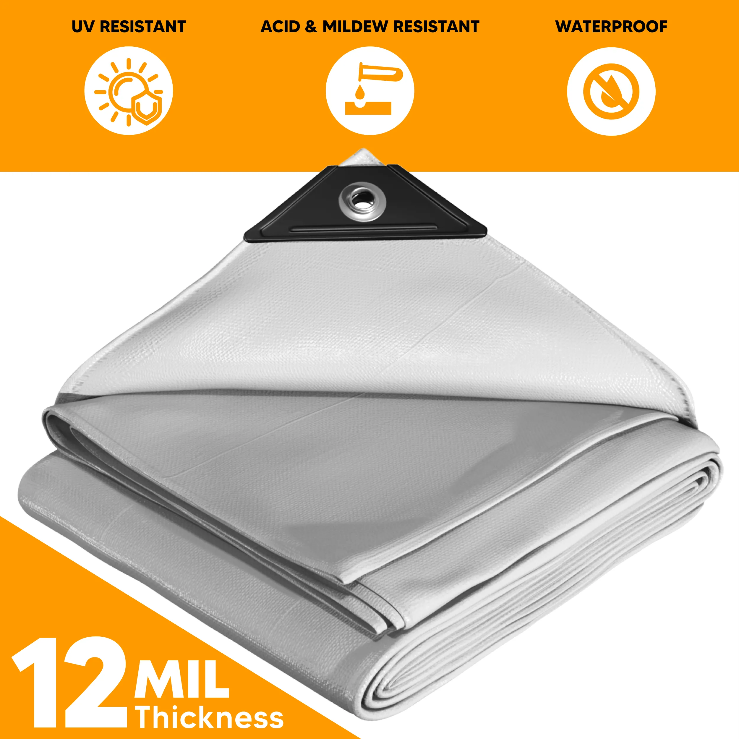White Poly Tarp 20' x 20'