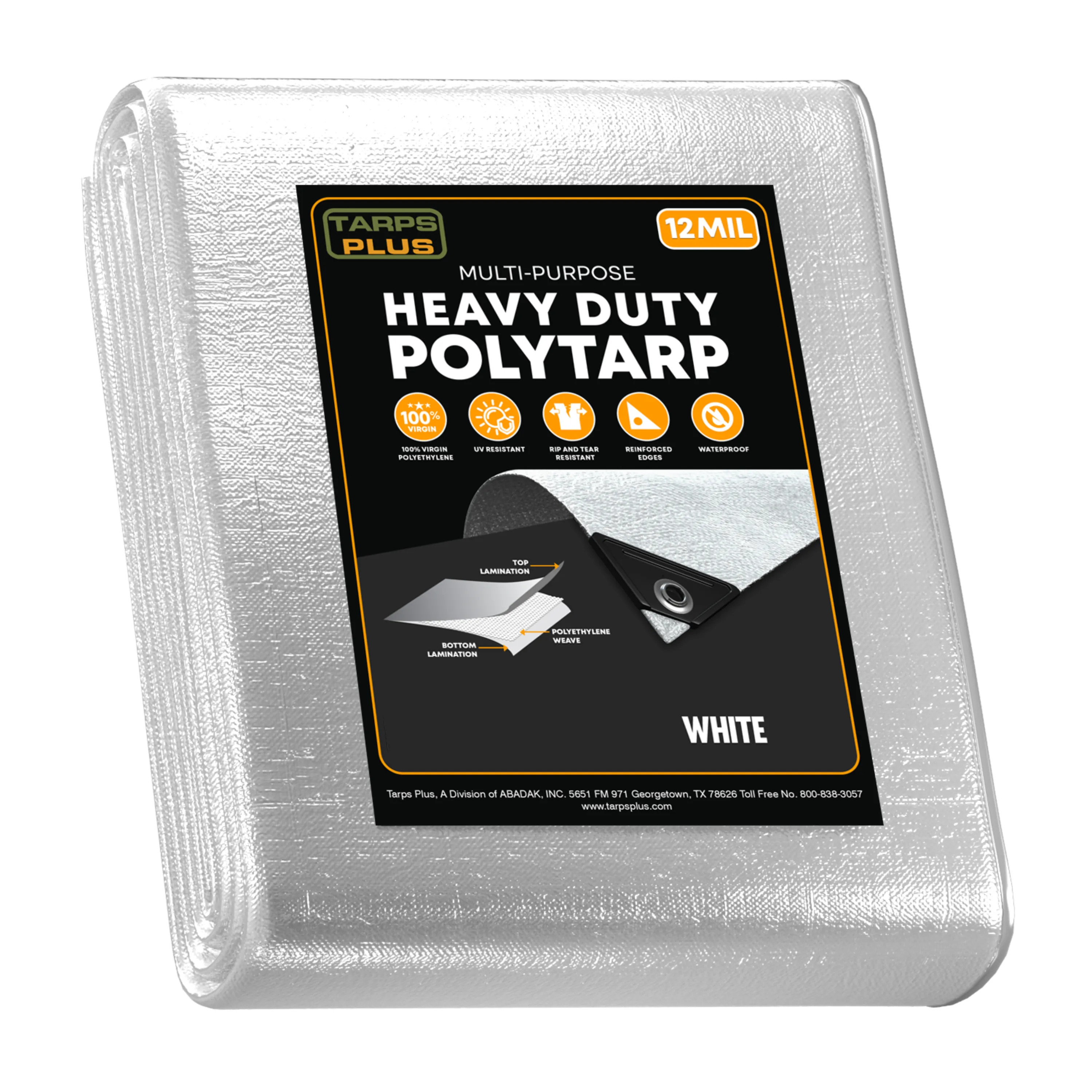White Poly Tarp 20' x 20'